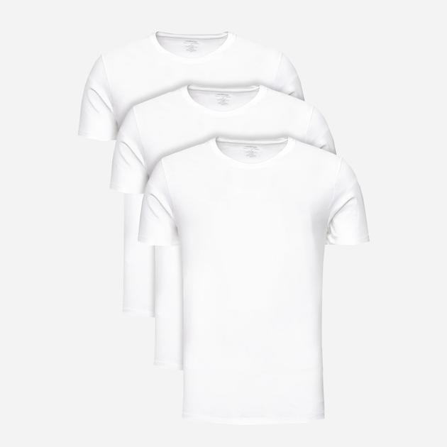 Набір футболок бавовняних чоловічих Calvin Klein Underwear 000NB4011E-100 M 3 шт Білий (8719853080719) - зображення 1