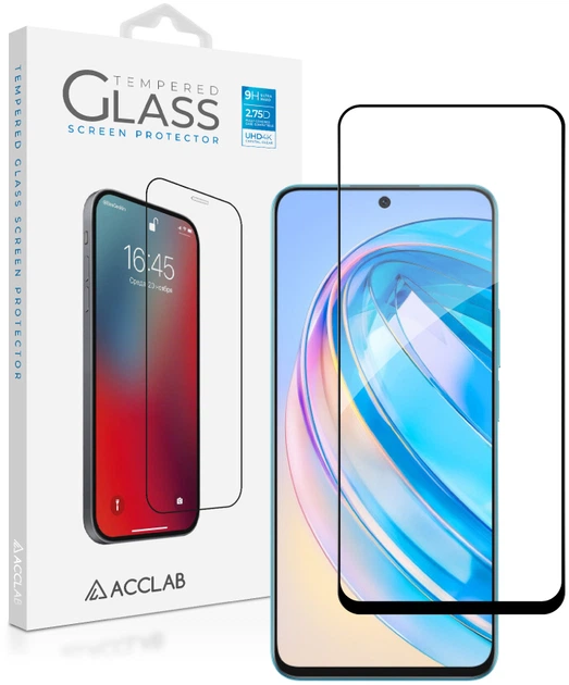 Защитное стекло для смартфона Honor X8A ACCLAB 9H Black (1283126591204) - изображение 2