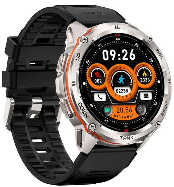 Мужские часы Kospet Smart Tank T3 ULTRA Silver + Compass - изображение 3