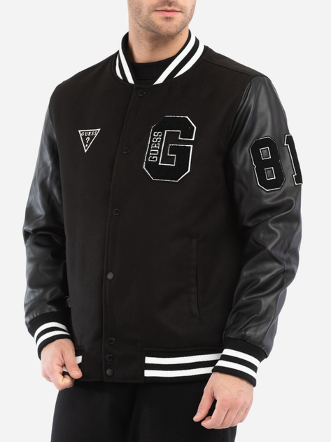 Бомбер чоловічий Guess X3OL13WEAP0 XL Чорний (7621701452832) - зображення 3