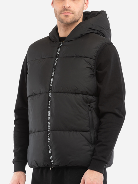 Теплий жилет чоловічий Guess X3GL04WEPE0 2XL Чорний (7622078140407) - зображення 3