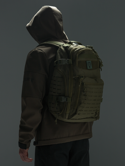Рюкзак тактичний чоловічий BEZET Soldier 9953 Хакі (2000105901040) - зображення 2