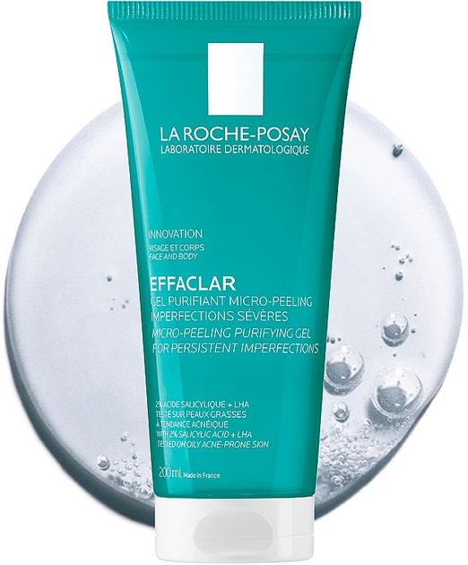 Złuszczający żel do twarzy La Roche Posay Effaclar Micro-Peeling Purifying Gel 200 ml (3337875708265) - obraz 2