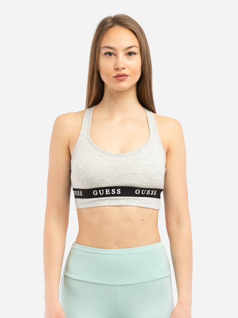 Спортивний топ жіночий Guess V3RP15KABR0 L Сірий (7619342718042) - зображення 1