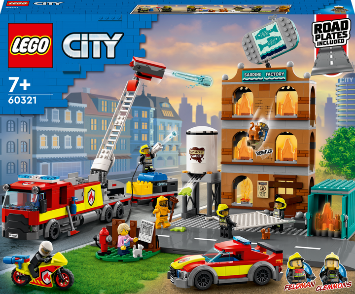 Zestaw klockow Lego City Straz pozarna 766 elementow (60321) (955555900476878) - Outlet - obraz 1