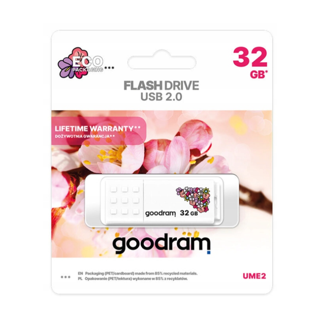 Флеш память USB Goodram 32ГБ UME2-SPRING USB 3.2 (UME2-0320W0R11-SP) - изображение 3