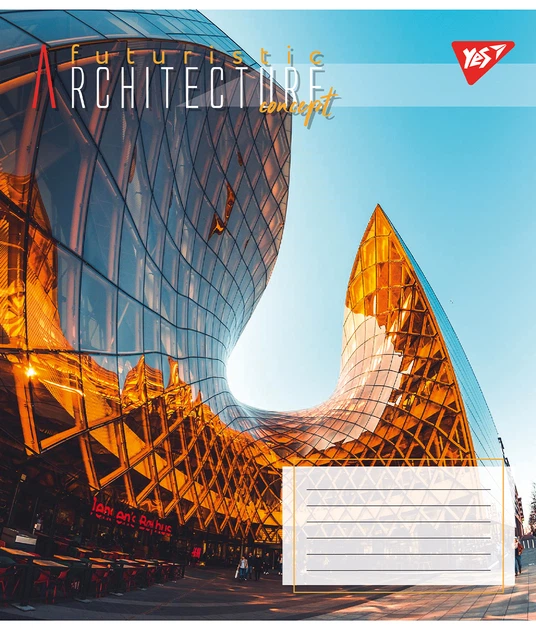 Тетрадь для записей Yes Futuristic architecture 36 листов клетка набор 15шт - Фото 2 Тетрадь для записей Yes Futuristic architecture 36 листов клетка набор 15шт - изображение 2