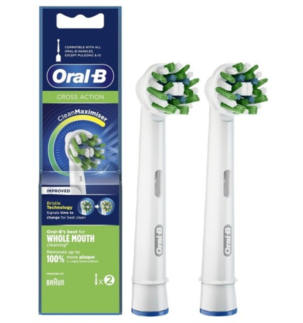 Насадки для електричної зубної щітки Oral-b Braun CrossAction EB50-2 - зображення 1