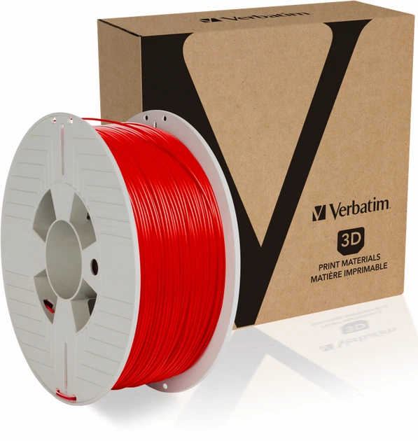 Włókno PLA Verbatim do drukarki 3D 1.75 mm 1 kg Czerwone (23942553205) - obraz 3