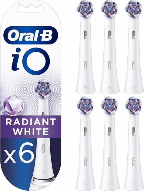 Насадки для електричної зубної щітки Oral-b Braun iO Radiant White RBWW-6 - зображення 1