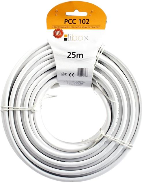 Kabel Libox SAT Trishield HD PCC102-25 25 m White (5793120) - obraz 1