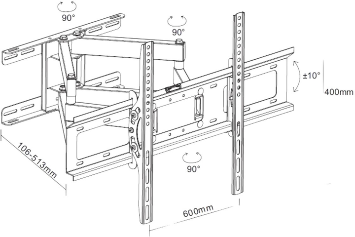 Uchwyt ścienny Libox LB-420 Hamburg 23-75" (UCH-LCD-LIB-0009) - obraz 2