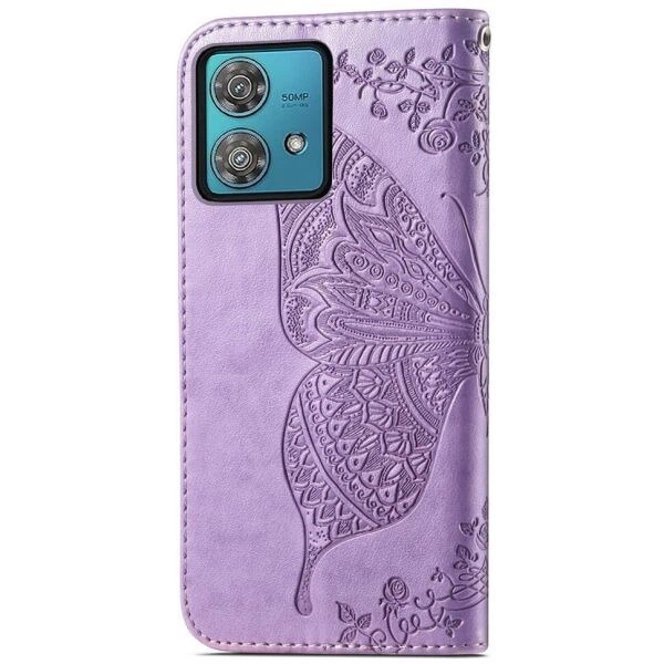 Чехол-книжка с рисунком UniCase Butterfly Pattern для Motorola Edge 40 Neo - Light Purple - изображение 4