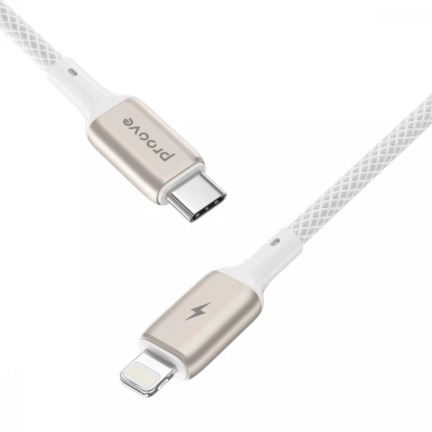 Кабель Proove Dense Metal Type-C to Lightning 27W 1m White - изображение 3
