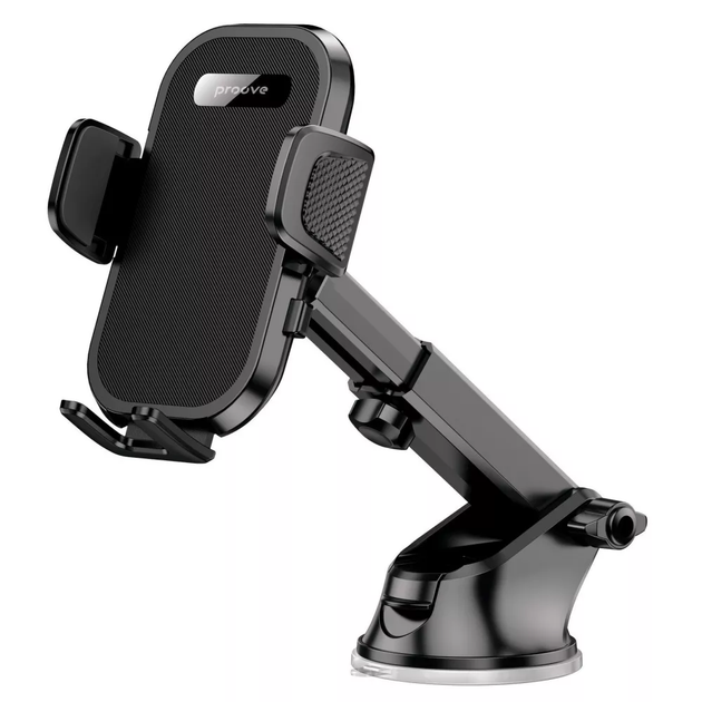 Автотримач для телефона Proove Longway Plaid Suction Type Car Mount Black - Фото 1 Автотримач для телефона Proove Longway Plaid Suction Type Car Mount Black - зображення 1
