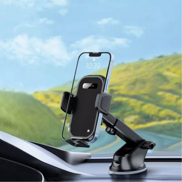 Автотримач для телефона Proove Longway Plaid Suction Type Car Mount Black - Фото 6 Автотримач для телефона Proove Longway Plaid Suction Type Car Mount Black - зображення 6