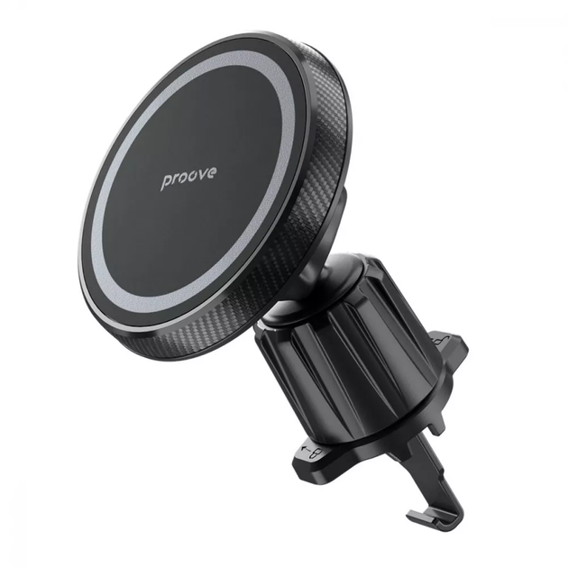 Автодержатель для телефона Proove Carbon Magnetic Air Outlet Car Mount Black - изображение 2
