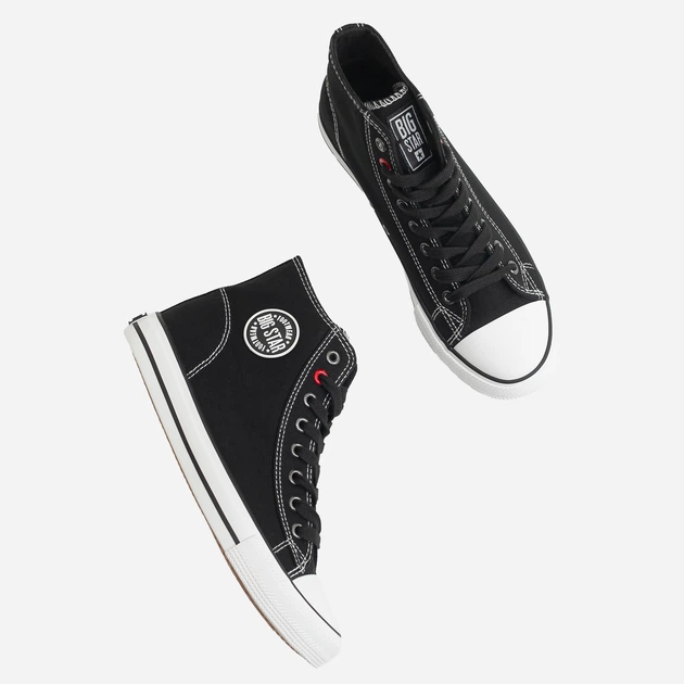 Trampki damskie wysokie Big Star JJ274A502 39 Czarne (5900714489762) - obraz 4