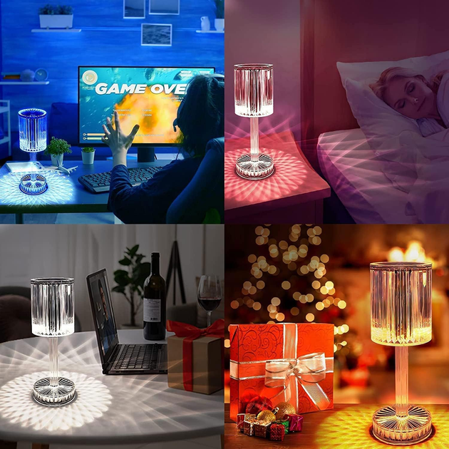 Настільна лампа-нічник VHG K3 з пультом RGB Нічник Rose Diamond Table Lamp - зображення 6
