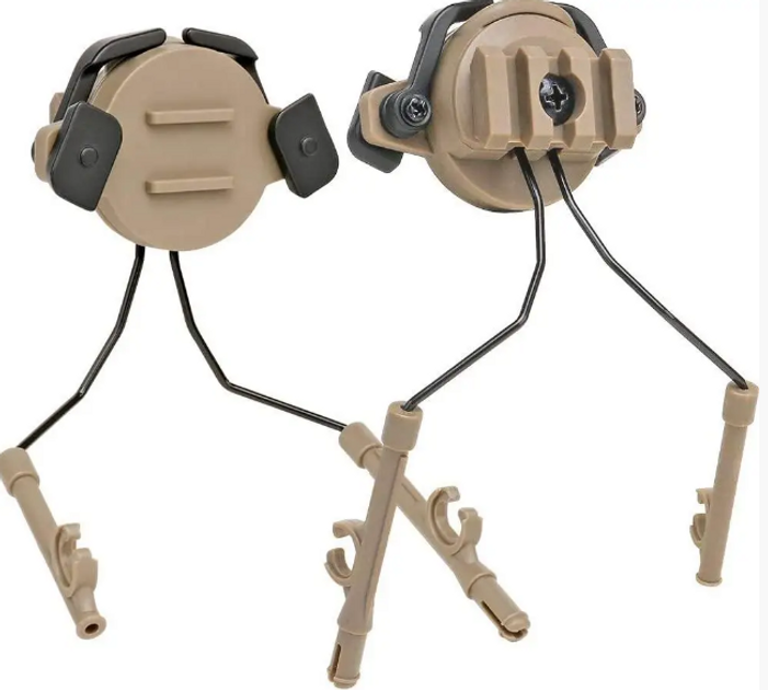 Кріплення адаптер для активних навушників на шолом Coolmax койот - зображення 1