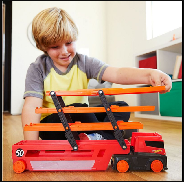 Грузовик-транспортер Hot Wheels Action Мега-транспортер 45 см (GHR48) - Фото 4 Грузовик-транспортер Hot Wheels Action Мега-транспортер 45 см (GHR48) - изображение 4