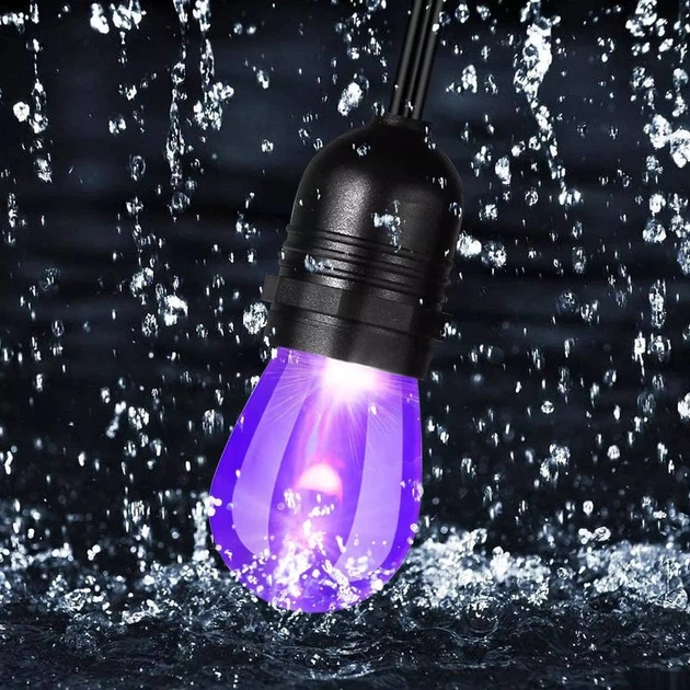 Уличная гирлянда с ретро лампами LED RGB Edison 15шт, 220V, 10метров с переходником - Фото 5 Уличная гирлянда с ретро лампами LED RGB Edison 15шт, 220V, 10метров с переходником - изображение 5