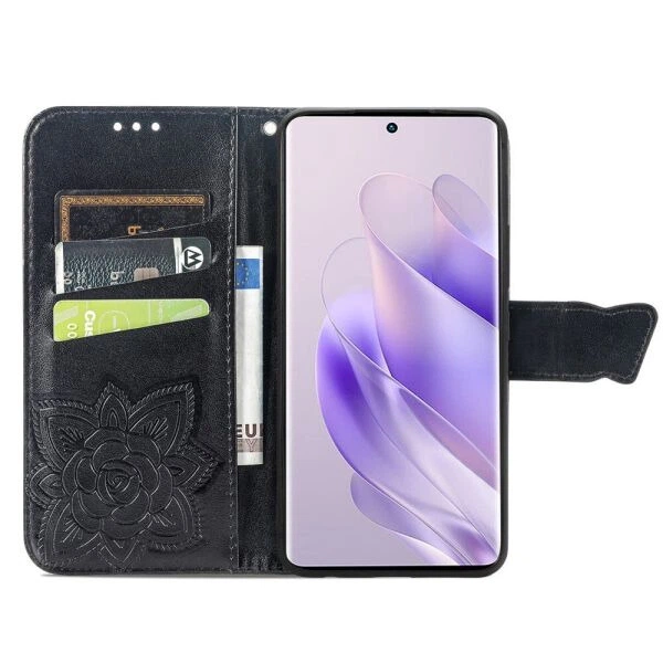 Чехол-книжка с рисунком UniCase Butterfly Pattern для Infinix Zero 30 - Black - изображение 2