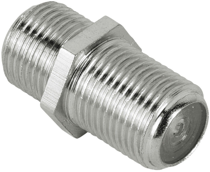 Adapter Hama coaxial connector Type-F Silver (4047443197863) - obraz 1