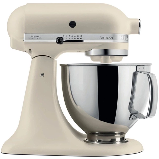 Кухонна машина KitchenAid Artisan 4,8 л 5KSM175PSEFL з відкидним блоком свіжий льон - Фото 1 Кухонна машина KitchenAid Artisan 4,8 л 5KSM175PSEFL з відкидним блоком свіжий льон - зображення 1