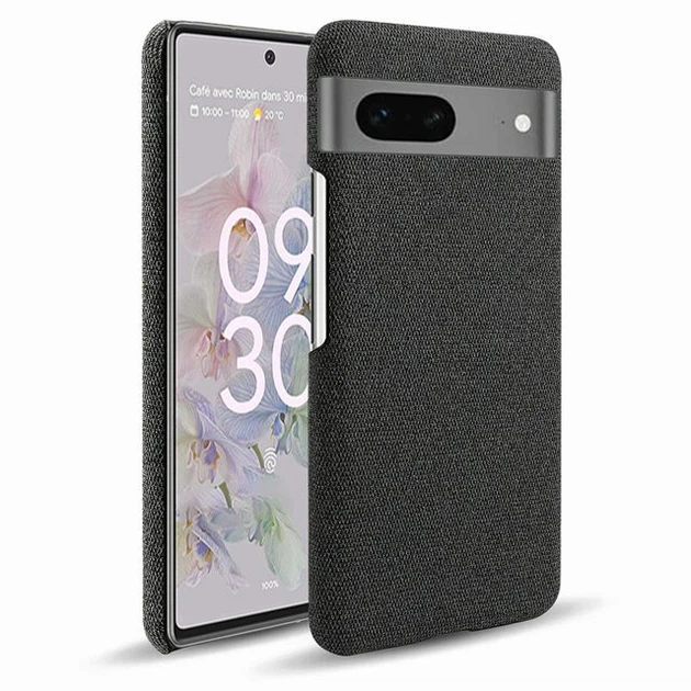 Тканинний чохол для Google Pixel 7a (чорний) - Фото 1 Тканинний чохол для Google Pixel 7a (чорний) - зображення 1