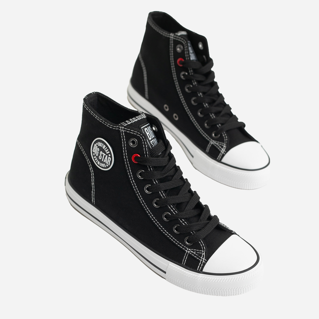 Trampki damskie wysokie Big Star JJ274A502 37 Czarne (5900714489748) - obraz 2