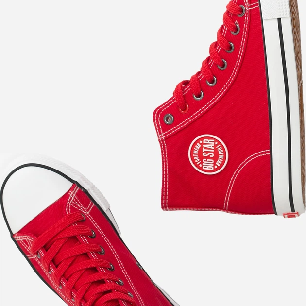 Жіночі кеди високі Big Star JJ274A503 37 Червоні (5900714489809) - зображення 4