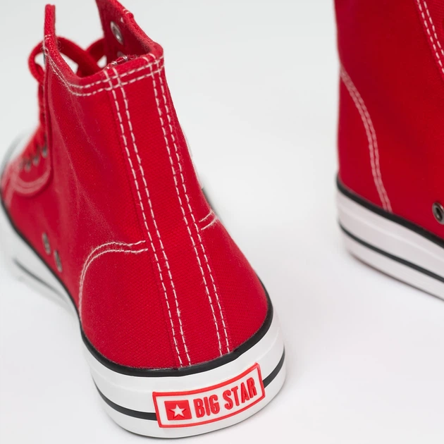 Жіночі кеди високі Big Star JJ274A503 37 Червоні (5900714489809) - зображення 5