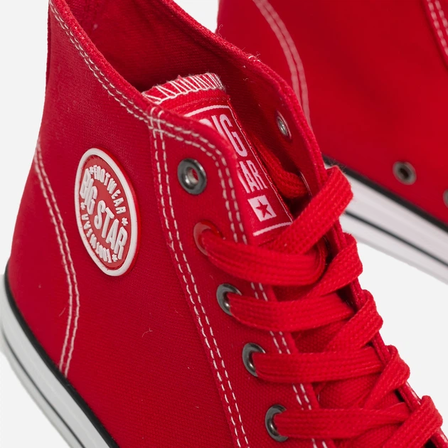 Жіночі кеди високі Big Star JJ274A503 37 Червоні (5900714489809) - зображення 6