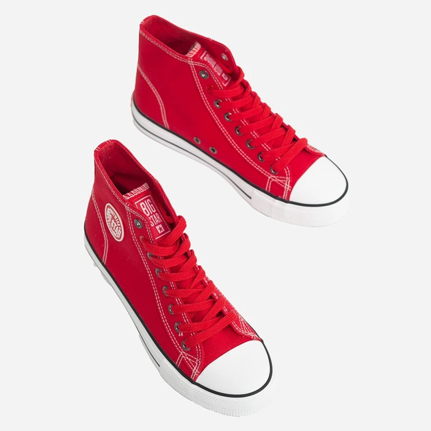 Жіночі кеди високі Big Star JJ274A503 40 Червоні (5900714489830) - зображення 3