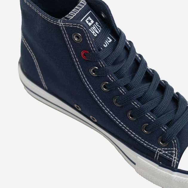 Жіночі кеди високі Big Star JJ274A504 37 Темно-сині (5900714489861) - зображення 4