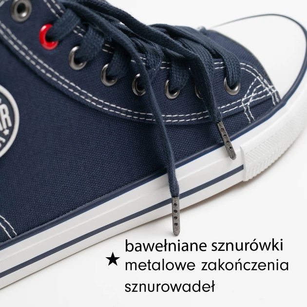 Trampki damskie wysokie Big Star JJ274A504 39 Ciemnoniebieskie (5900714489885) - obraz 6