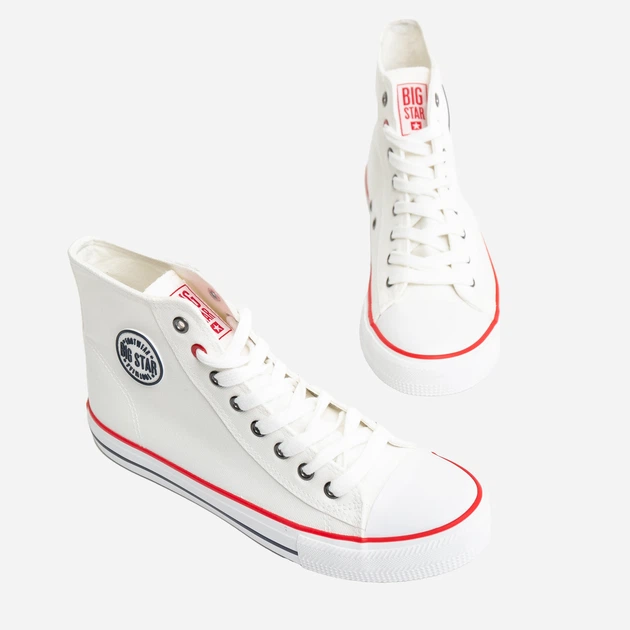 Жіночі кеди високі Big Star JJ274A505 36 Білі (5900714489915) - зображення 3