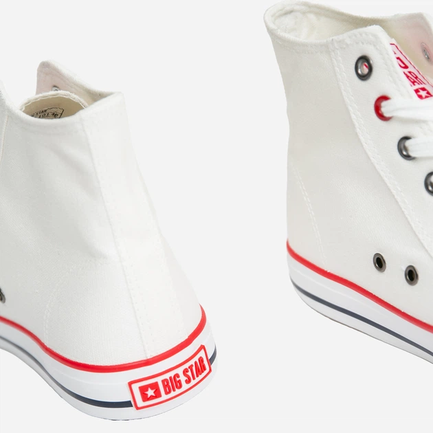 Жіночі кеди високі Big Star JJ274A505 38 Білі (5900714489939) - зображення 6