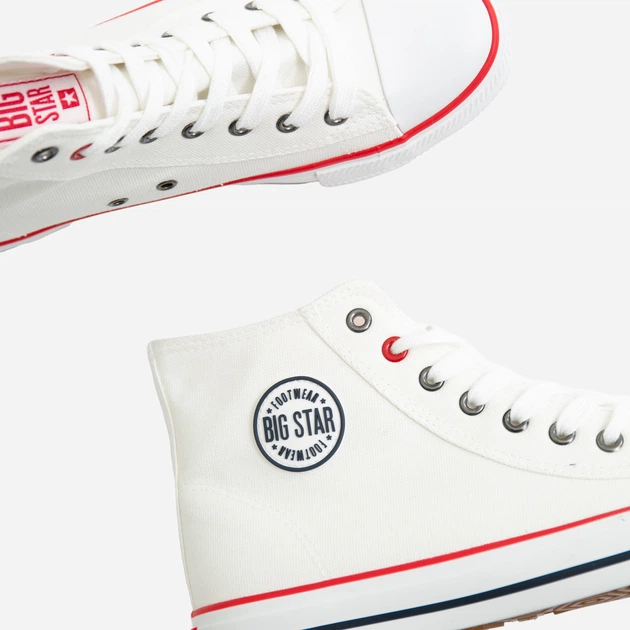Trampki damskie wysokie Big Star JJ274A505 39 Białe (5900714489946) - obraz 5
