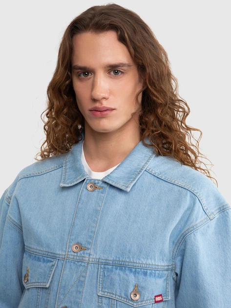 Куртка джинсова чоловіча Big Star Eddy M Блакитна (5900714703509) - зображення 5