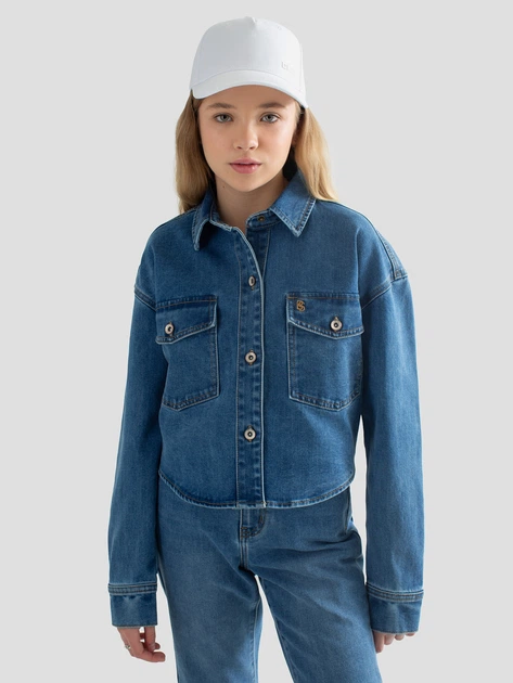 Koszula młodzieżowa dziewczęca Big Star Dani 152 cm Błękitna (5900714722463) - obraz 1