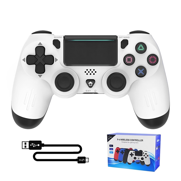 Геймпад Data Frog для PS4/Slim/Pro/Windows/Apple/Android/Steam Белый - изображение 2