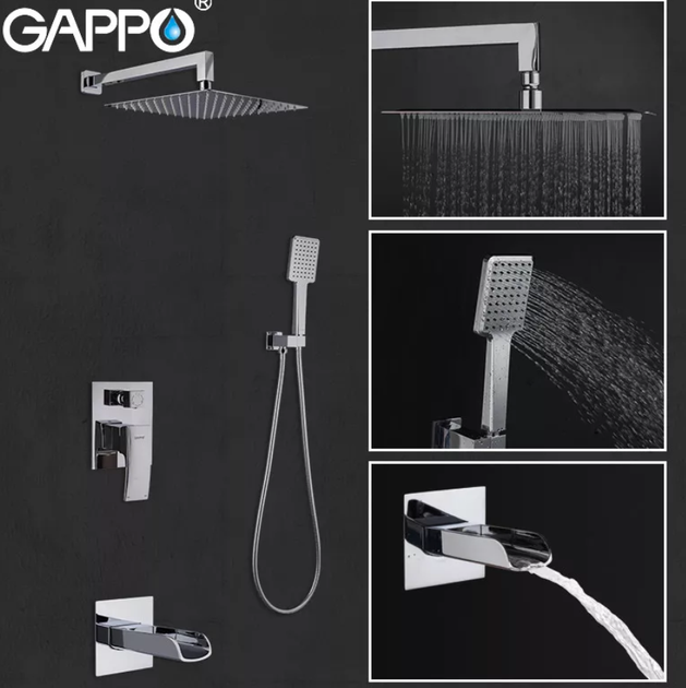 Встроенная душевая система GAPPO G7107-20, хром - изображение 2