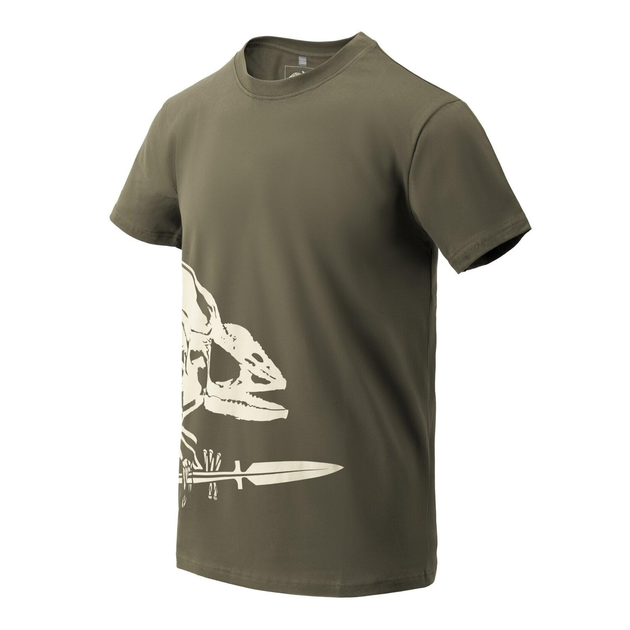 Футболка з логотипом Helikon-Tex T-Shirt (Full Body Skeleton) - Olive Green XXL - изображение 1