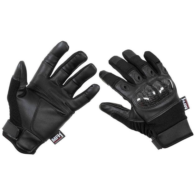Рукавички тактичні MFH Tactical Gloves Mission - Чорний XL - зображення 1