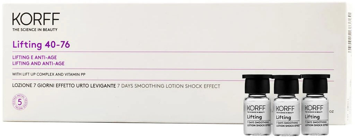 Лосьйон-ліфтинг для обличчя Korff Pep Lifting Smoothing Shock Effect 7 x 2 мл (8050519683760) - зображення 1