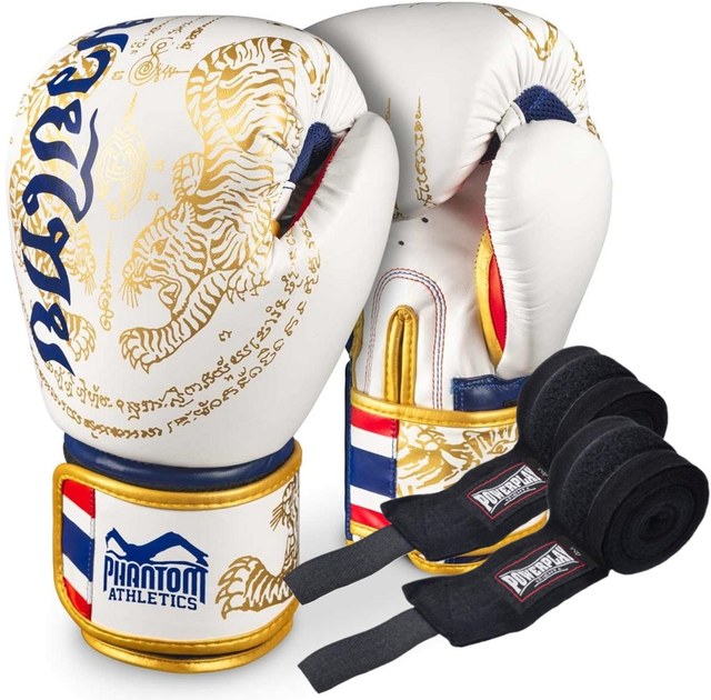 Боксерские перчатки Phantom Muay Thai Gold Limited Edition 16 унций ...