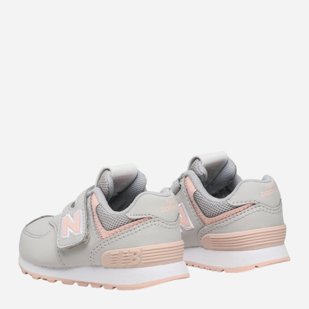 Дитячі кросівки для дівчинки New Balance 574 IV574CG1 26 (9US) Сірі з бежевим (196307125314) - зображення 4