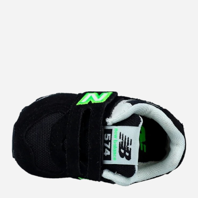 Дитячі кросівки для хлопчика New Balance 574 IV574CL1 23.5 (7US) Чорні з салатовим (196307206396) - зображення 3